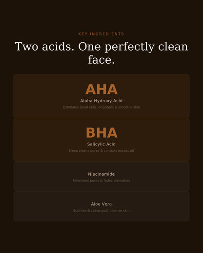 Niacinamide + AHB  Face Cleanser