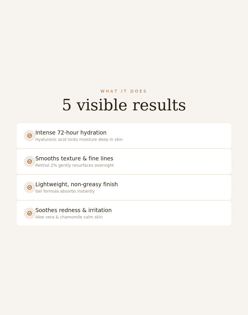 Hyaluronic Acid +retinol2% |Moisturisers