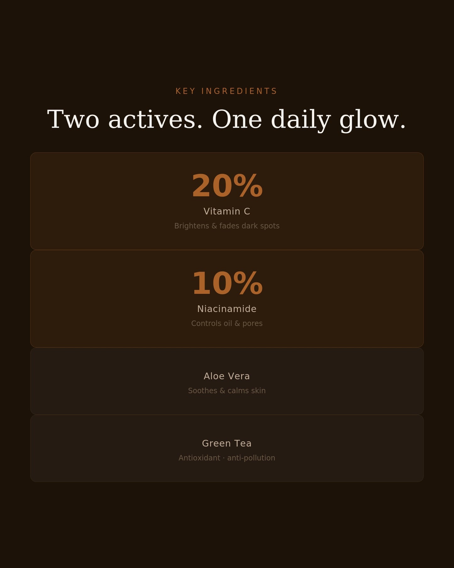 20% Vitamin C,10% Niacinamide Day Serum